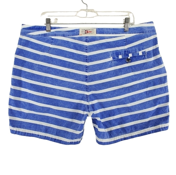 Vtg Polo Ralph Lauren Shorts Trunks Mens 38 Blue White Striped Unlined (38x5) - Picture 3 of 16